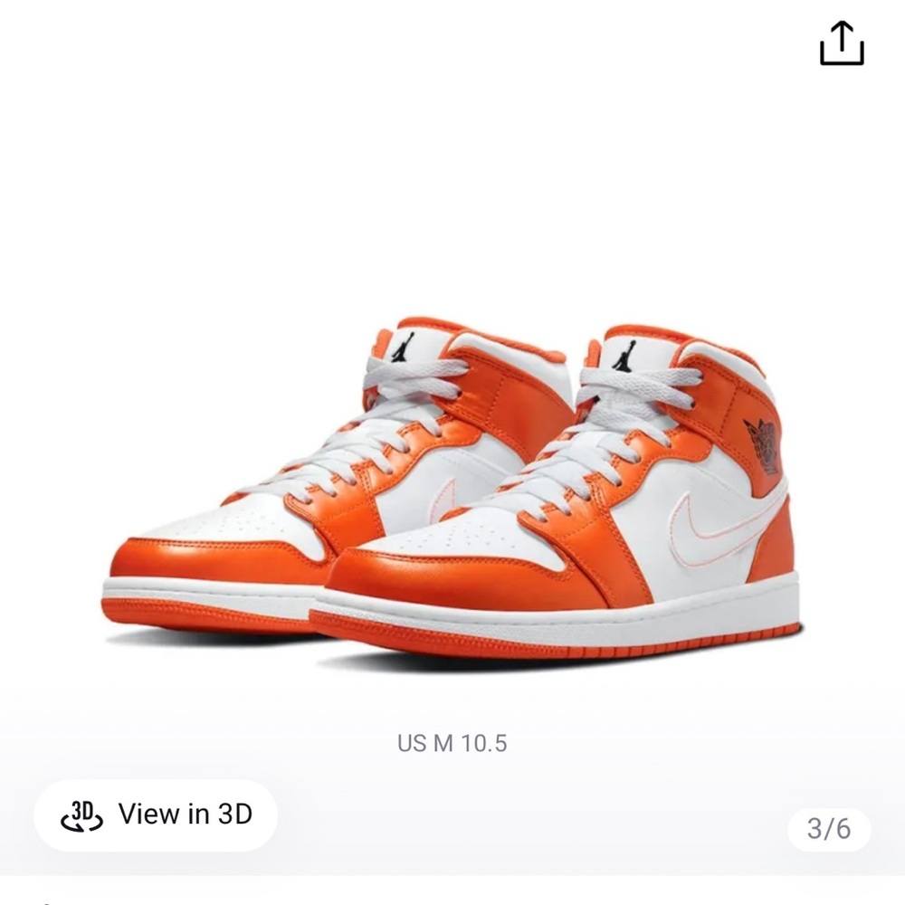 Jordan 1 Mid Metallic Orange Worn